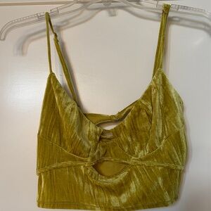 Urban Outfitters Velvet Yellow Top